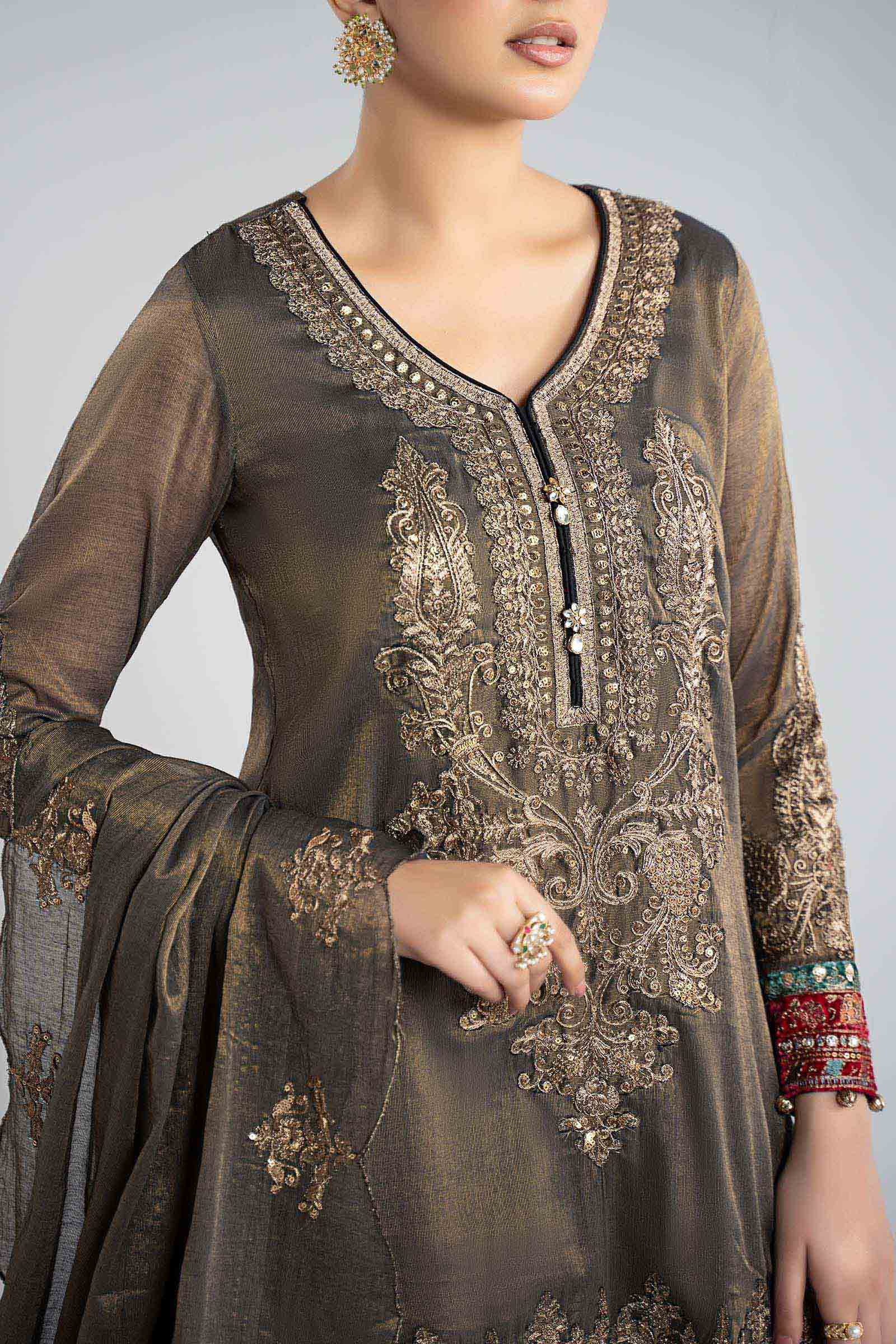 3 Piece Embroidered Masoori Suit thumbnail 4